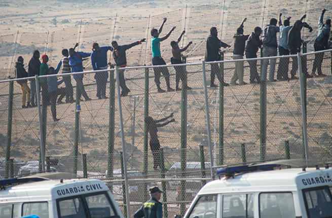 morocco spain migrants wall afp