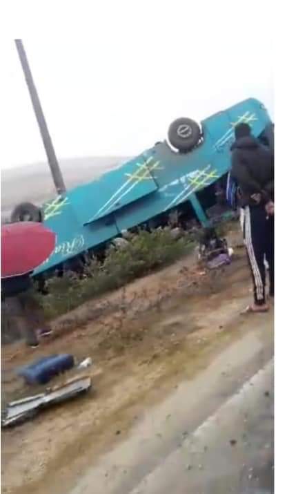 حادثة سير خطيرة على طريق العرائش صباح اليوم 1 FB IMG 1539526538366