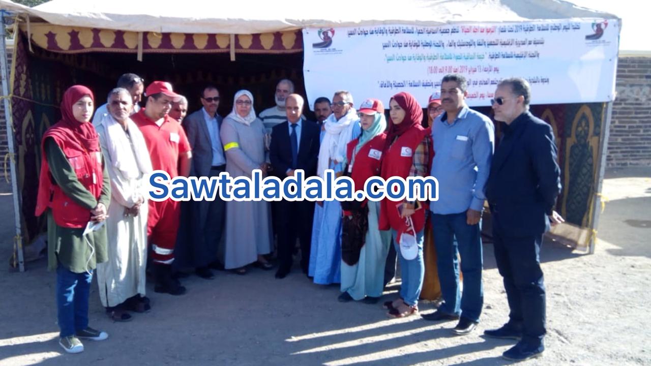 حميد نعيمي وسط خيمة السلامة الطرقية 1 IMG 20190213 WA0044