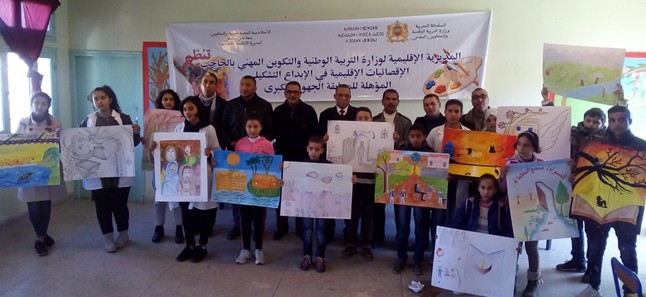 المديرية الإقليمية للتربية والتكوين بالحاجب تنظم الإقصائيات الإقليمية المؤهلة للمسابقة الجهوية الكبرى في الإبداع التشكيلي(دورة أبريل2019) 1 elhajeb1