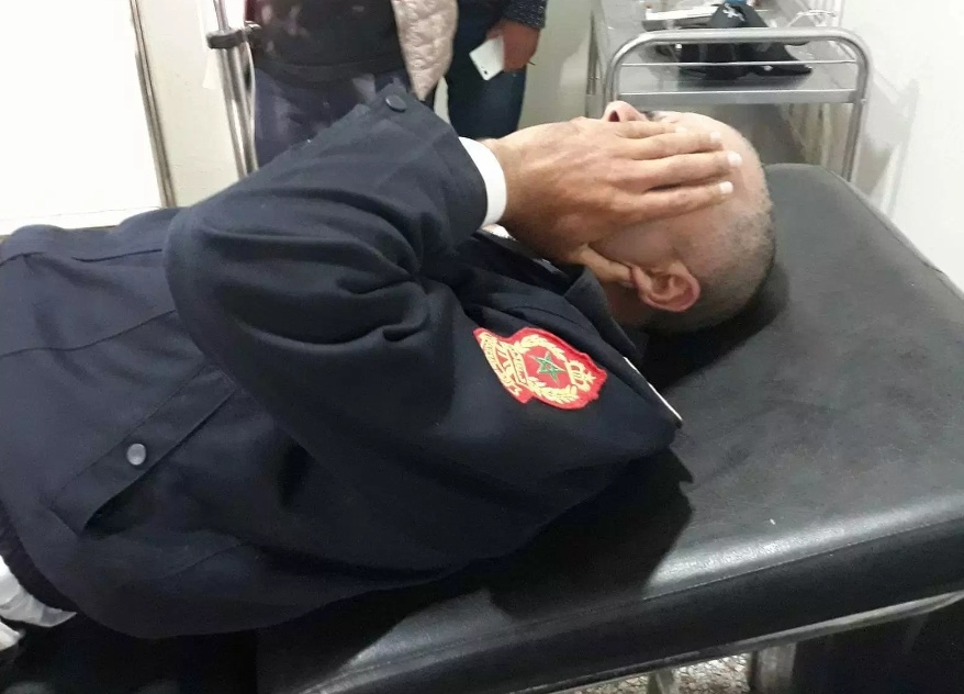 فتاة "مقرقبة" تعتدي على رجل ضابط شرطة وترسله إلى قسم المستعجلات بالقنيطرة 1 IMG 20190326 WA0038