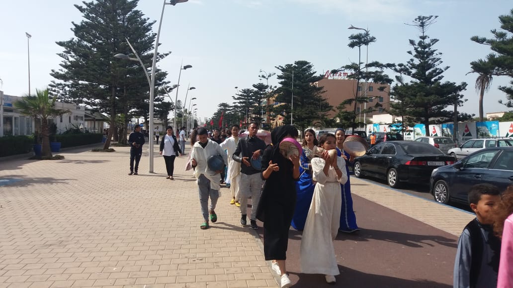 مخيم العمل المباشر والمخيم الحضري يصنعون التميز والحدث اليوم بشوارع وازقة مدينة الصويرة. 1 IMG 20190824 WA0001