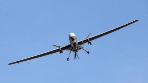 MQ 9 Reaper remotely piloted aircraft RPA flies by during a training afp