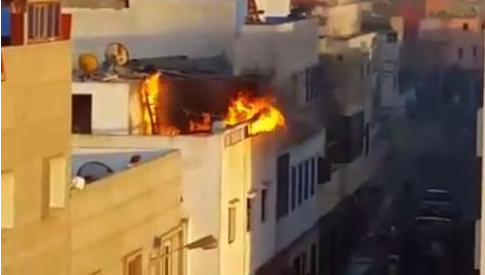 تيفلت :اشتعال النيران بإحدى المنازل بالحي الجديد 1 feu111