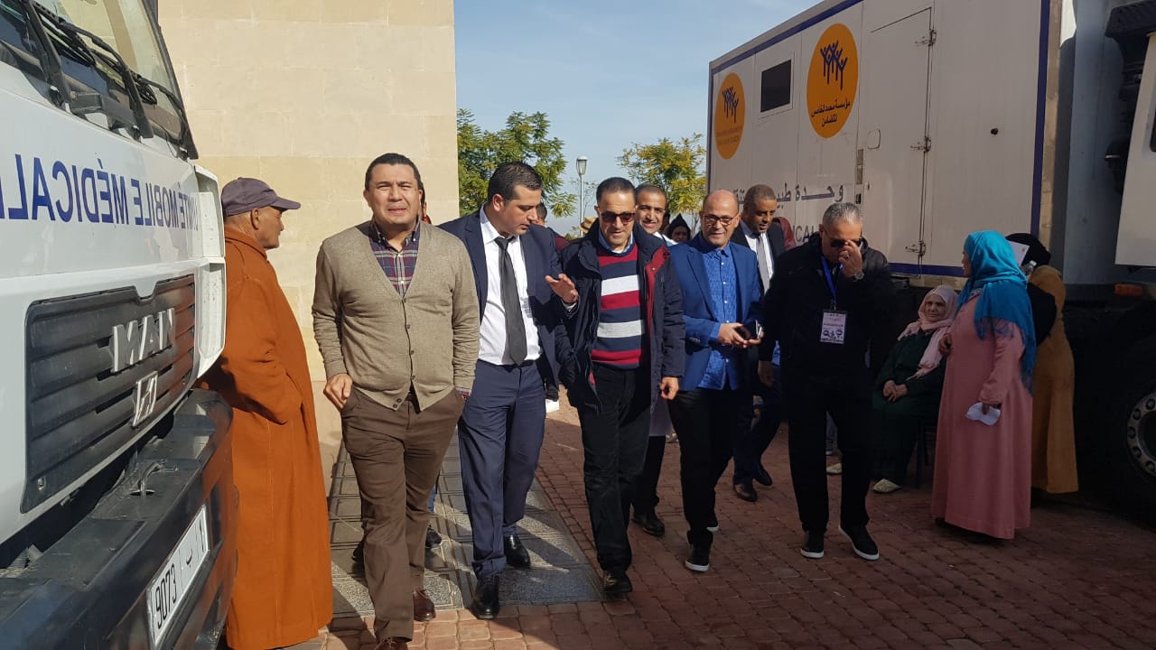 الكاتب العام لعمالة إقليم السراغنة يعطي انطلاقة القافلة الطبية الكبرى لفائدة الأسر الهشة بمنتزه فضاء المربوح. 1 IMG 20191222 WA0010