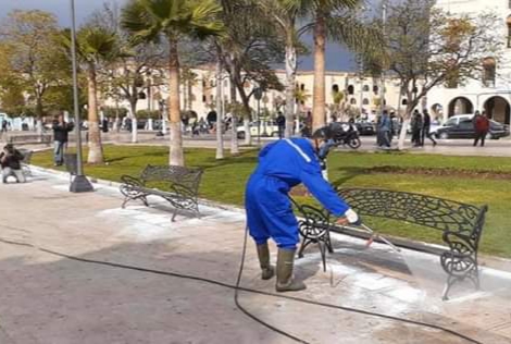 سطات.. انطلاق عمليات التنظيف والتعقيم للوقاية من فيروس كورونا 1 IMG 20200316 WA0334