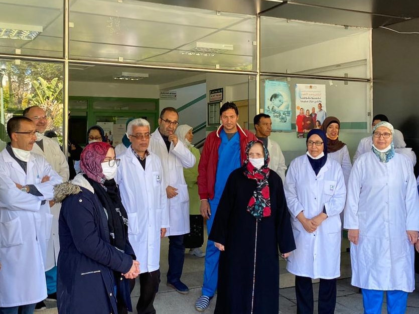 مغادرة سيدتين لمستشفى الدوق دي طوفار بطنجة بعد شفائهما من فيروس كورونا 1 IMG 20200403 WA0111