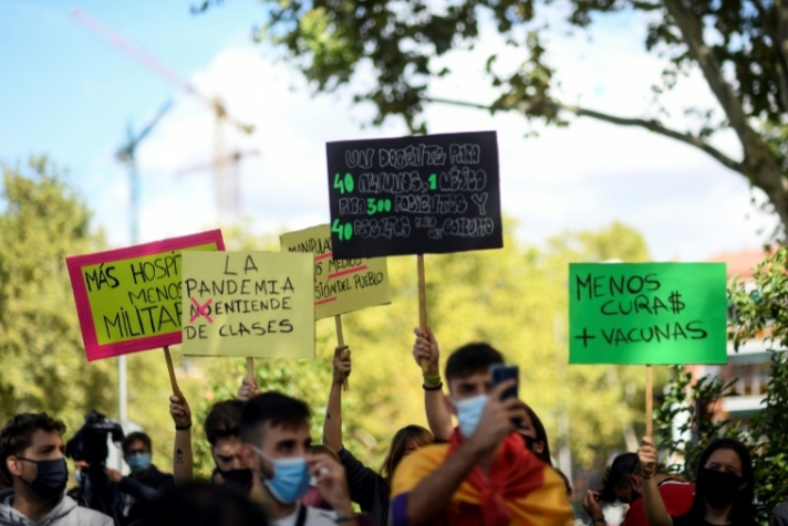 إسبانيا…إحتجاجات في مدريد ضد إغلاق بعض الأحياء الشعبية 1 IMG 20200927 WA0076