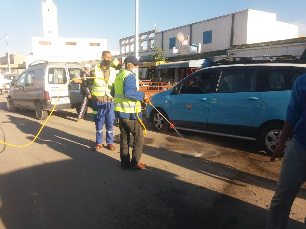 إقليم الصويرة حملة تعقيم واسعة بالجماعة الترابية الحنشان اليوم السبت من طرف بلدية الحنشان والسلطة المحلية. 1 IMG 20201025 WA0022