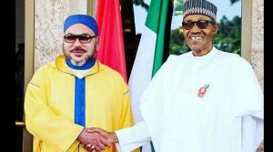 1528550908King Mohammed VI and president of the Federal Republic of Nigeria Muhammadu Buhari 1 B4MlN6C