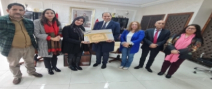 طالب يقيم حفل استقبال على شرف الأستاذة هاجر الحنصالي ويثمن فوزها بالجائزة الأولى وطنيا في مجال التربية الطرقية 1 IMG 20220225 WA0033