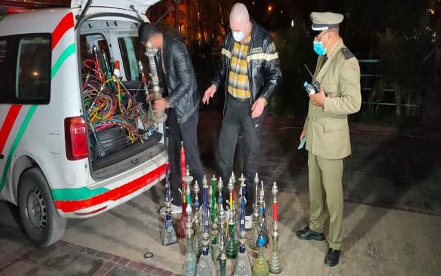 بتعليمات من نائب والي أمن مراكش الدائرة الأمنية 22 تداهم 12 مقهى للشيشة 1 IMG 20221010 WA0167