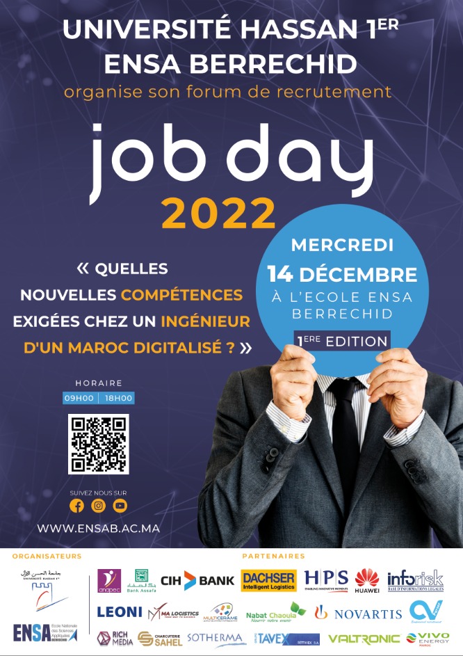 المدرسة الوطنية للعلوم التطبيقية ببرشيد التابعة لجامعة الحسن الأول حتضن فعاليات الدورة الأولى لملتقى التوظيف 1 IMG 20221213 WA0028