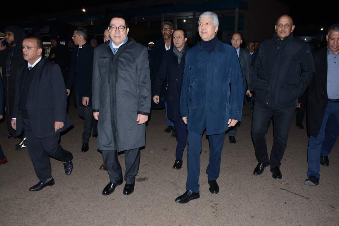 و زير الفلاحة ووفد مهم يزور سوق الجملة للخضر و الفواكه بإنزكان 4 IMG 20230214 WA0015