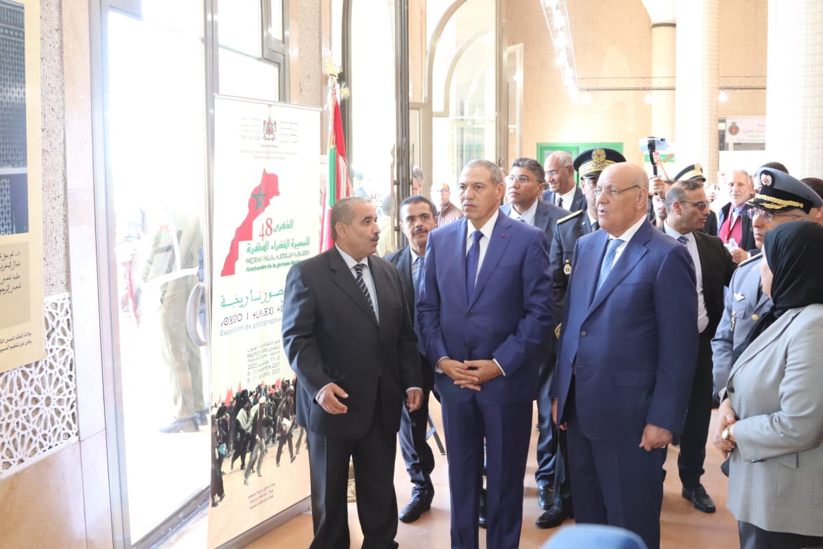 العيون : وزارة الشباب والثقافة والتواصل "قطاع التواصل" تنظم معرضا لصور تاريخية توثق لأبرز المراحل التي مرت منها مسيرة الخضراء 3 IMG 20231106 WA0037