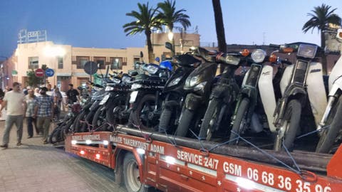 مراكش : حملة أمنية ضد الدراجات النارية المخالفة 1 IMG 5248