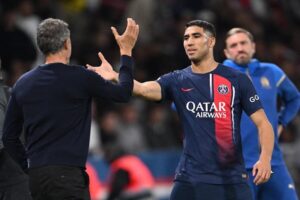 Luis Enrique et Achraf Hakimi