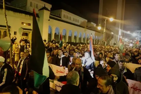 tanger manifestation avec gaza