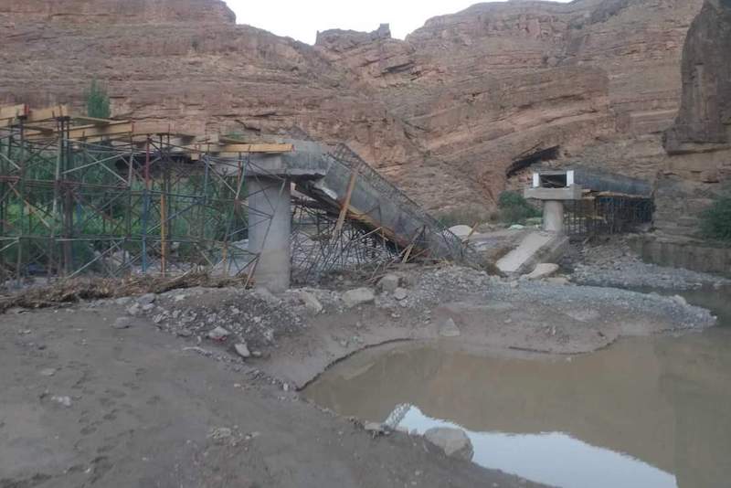 effondrement du pont commune Amellagou errachidia4