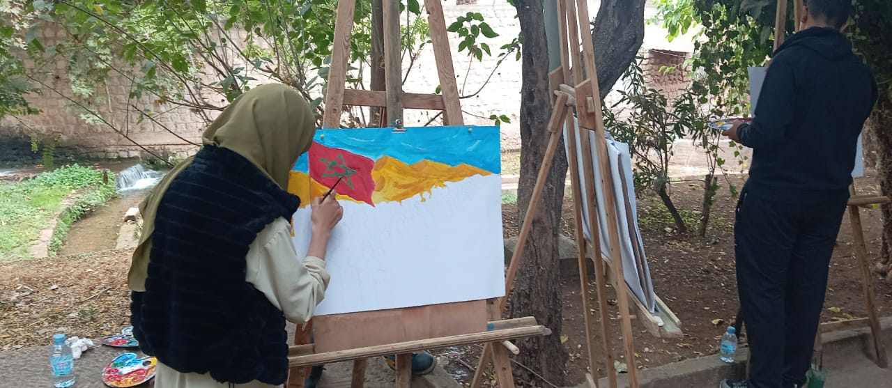 صفرو..جمعية البعد الثالت للفنون التشكيلية بصفرو تحتفل بذكرى المسيرة الخضراء 3 1000375137