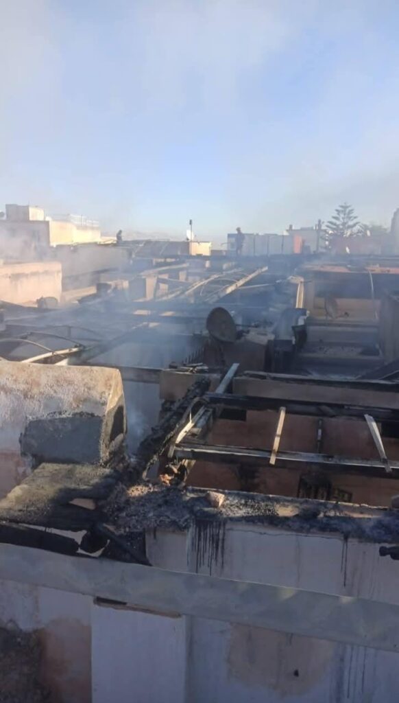 حريق مهول يلتهم حوالي 50 محلاً تجارياً بقيسارية أبو عبد الله بتازة 3 1000395999