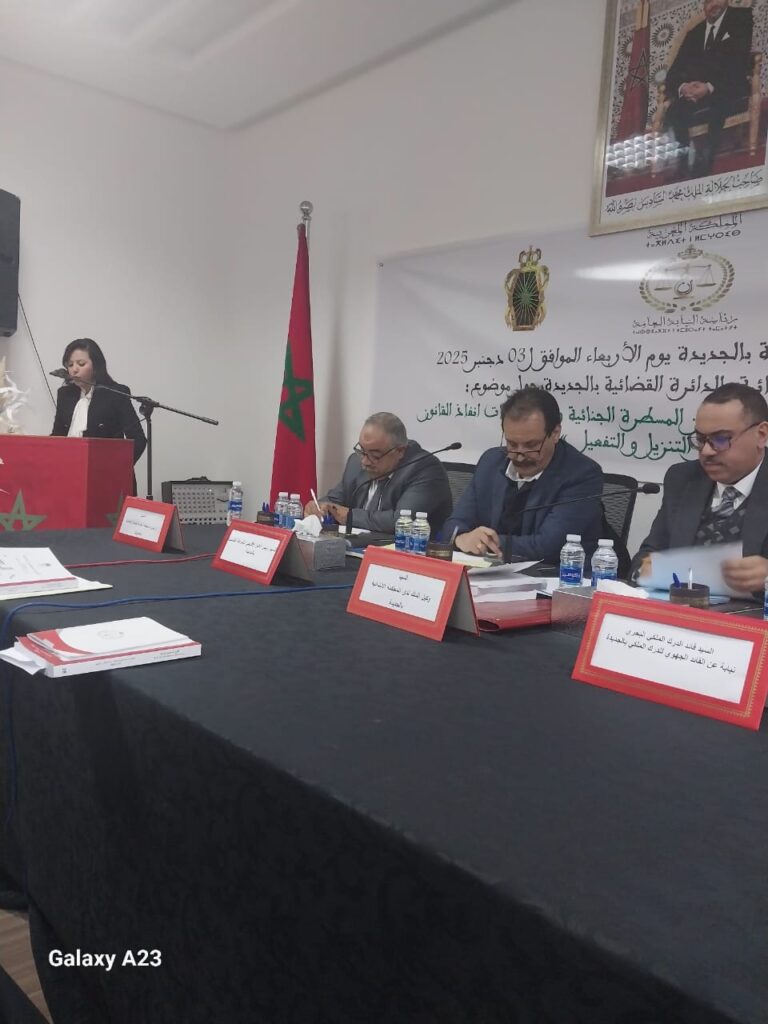 اجتماع النيابة العامة بابتدائية الجديدة لمناقشة مستجدات ق م ج 2 IMG 7673