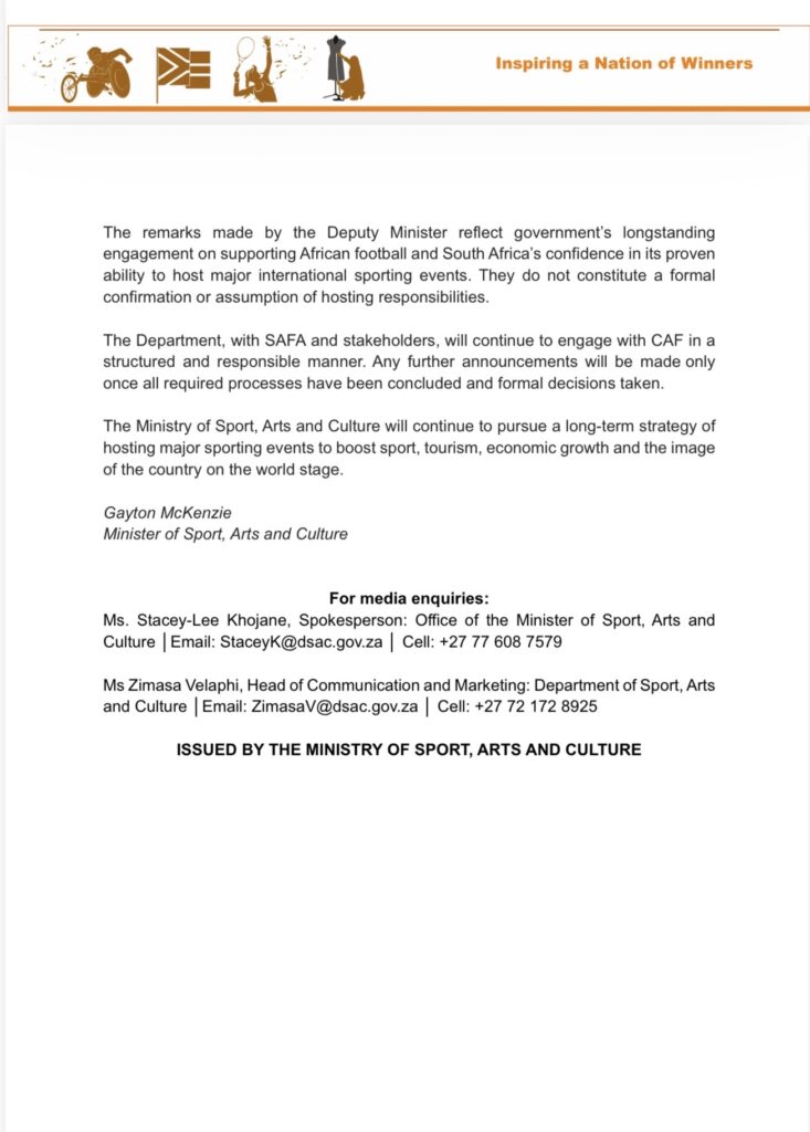 بريتوريا توضح موقفها: لا قرار بشأن استضافة كأس افريقيا للسيدات والمغرب يظل المنظم الرسمي 3 1000446895