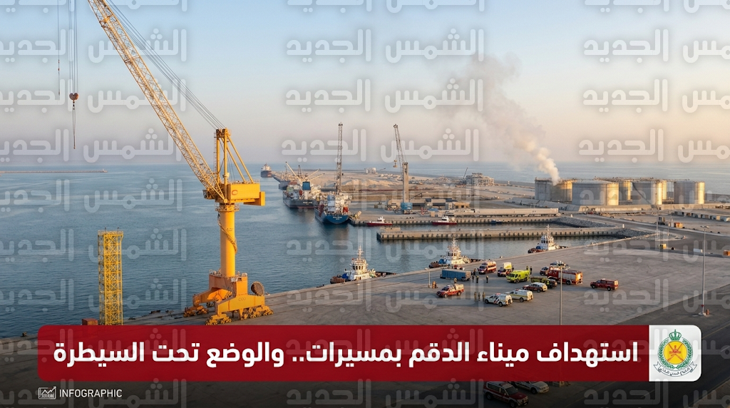 استهداف صهاريج وقود في ميناء الدقم الع 3 3 2026 8 41 44